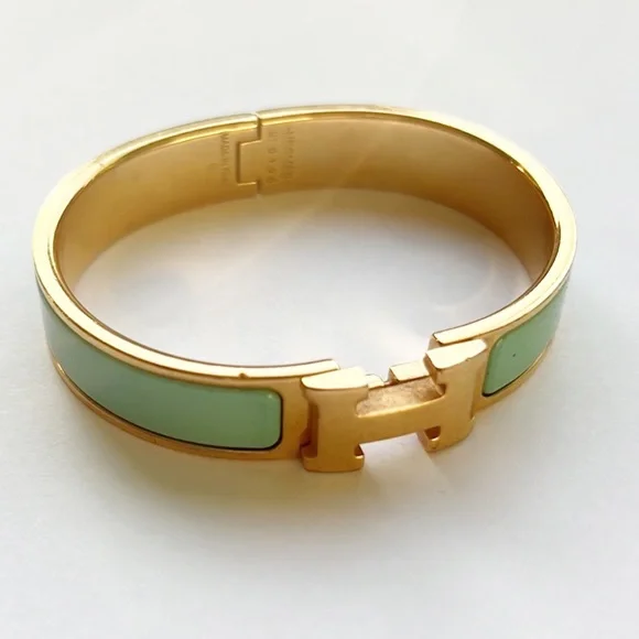 Hermes Clic H Bracelet - Blue, 18K
Rose Gold-Plated Bangle, Bracelet - Picture 7 of 16